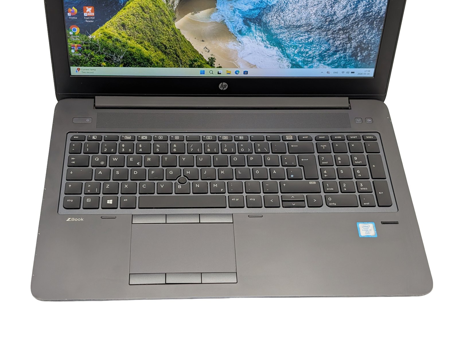 HP ZBook 15 G3/i7-6820HQ/16GB/250GB/Quadro M1000M 2GB (RENOVIERT)