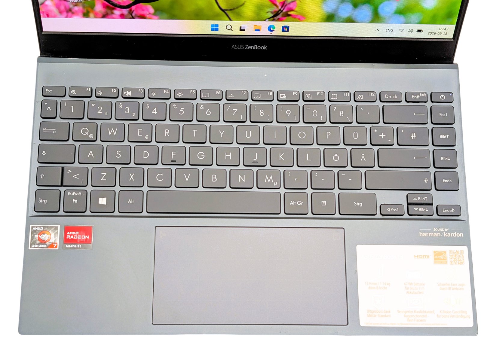 ASUS ZenBook 13/Ryzen 7 5800U/16GB/256GB (GENERALÜBERHOLT)
